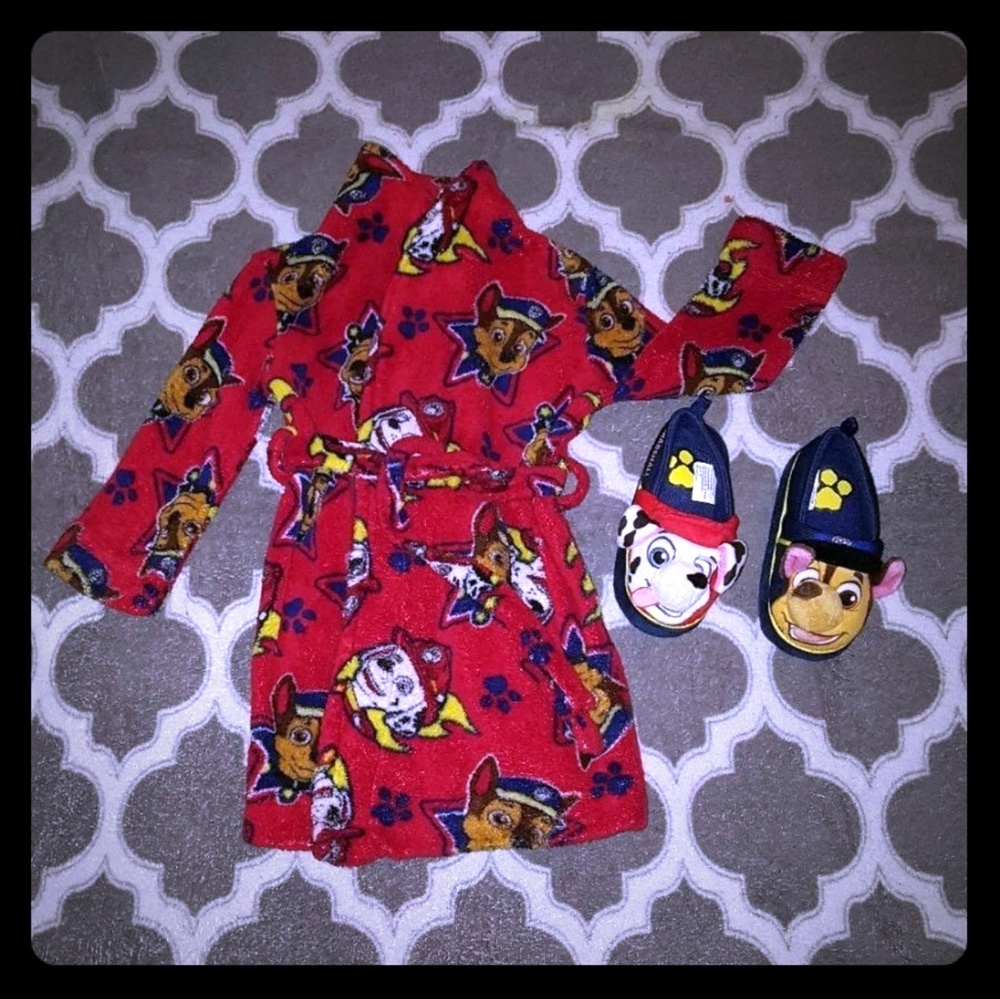 Paw Patrol Robe With Matching Shoes
